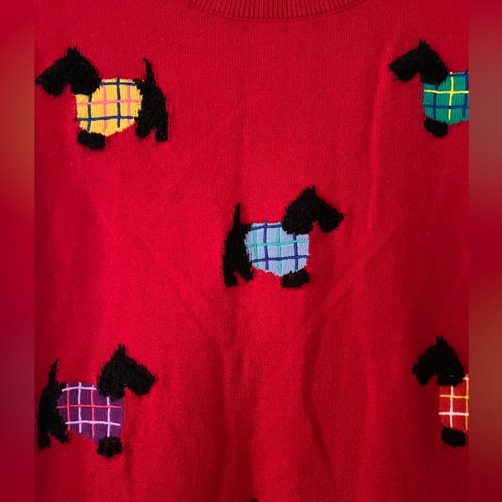 Scottie Dog Cotton Crew Neck Sweater - Picture 4 of 7